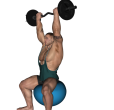 Triceps Extension - Fitness Ball EZ Bar Reverse